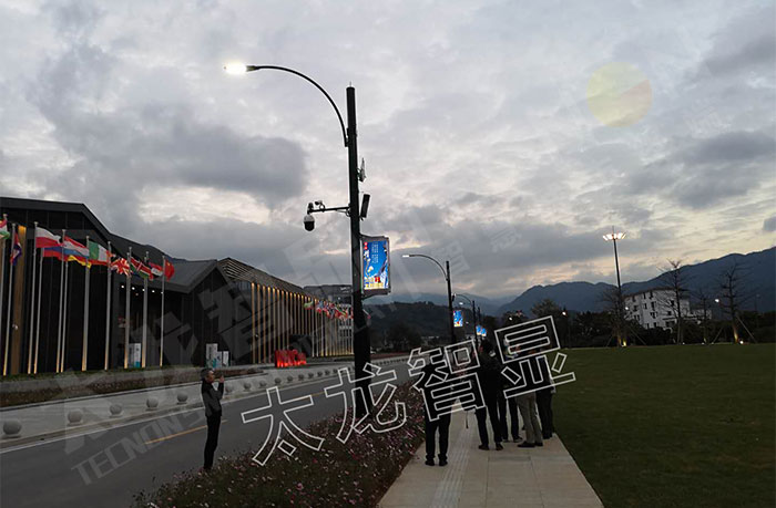 廣州從化世界生態設計小鎮LED燈桿屏
